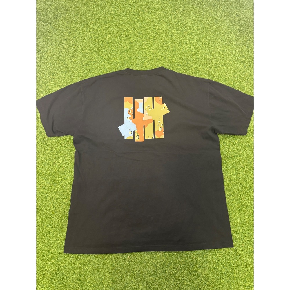Undefeated Mens XL Black Camo 5 Strike Graphic T-Shirt Streetwear Short Sleeve